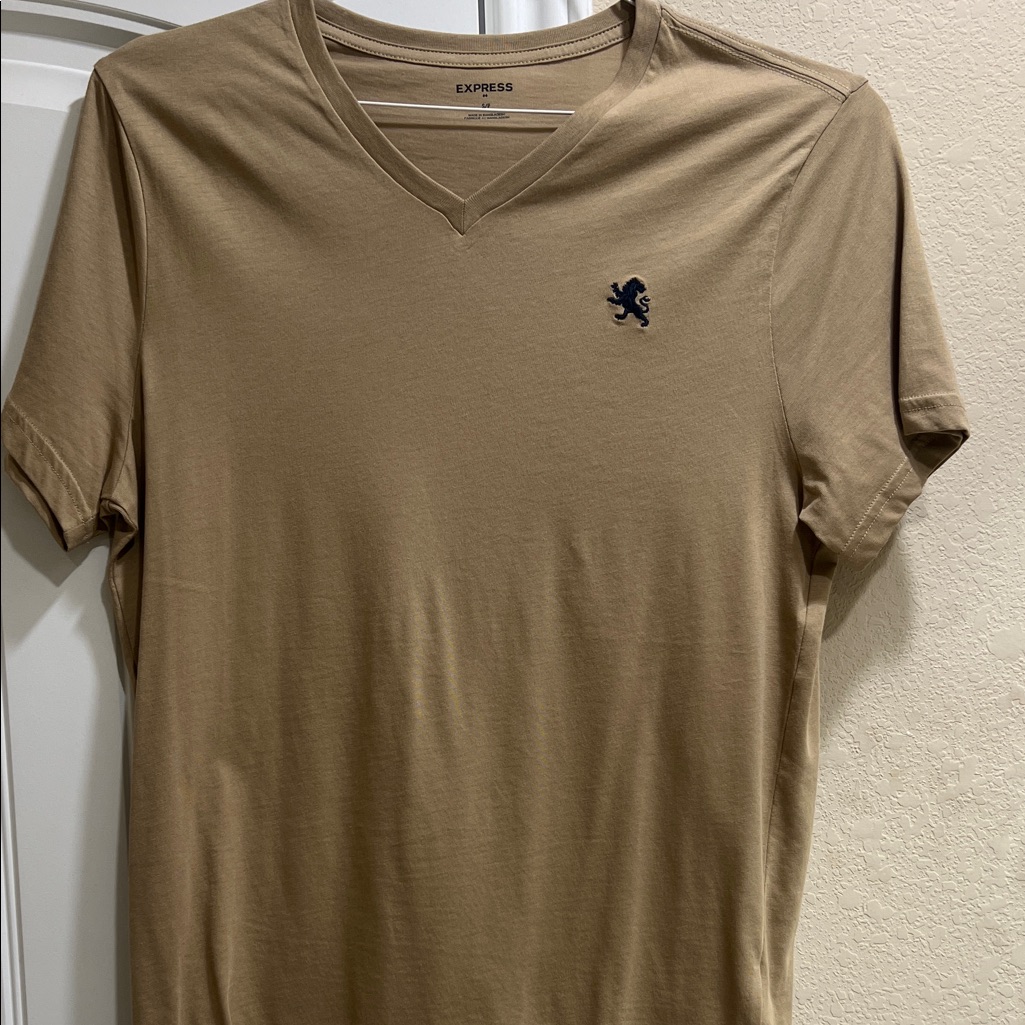 Express Men's Short Sleeve Tan Tee